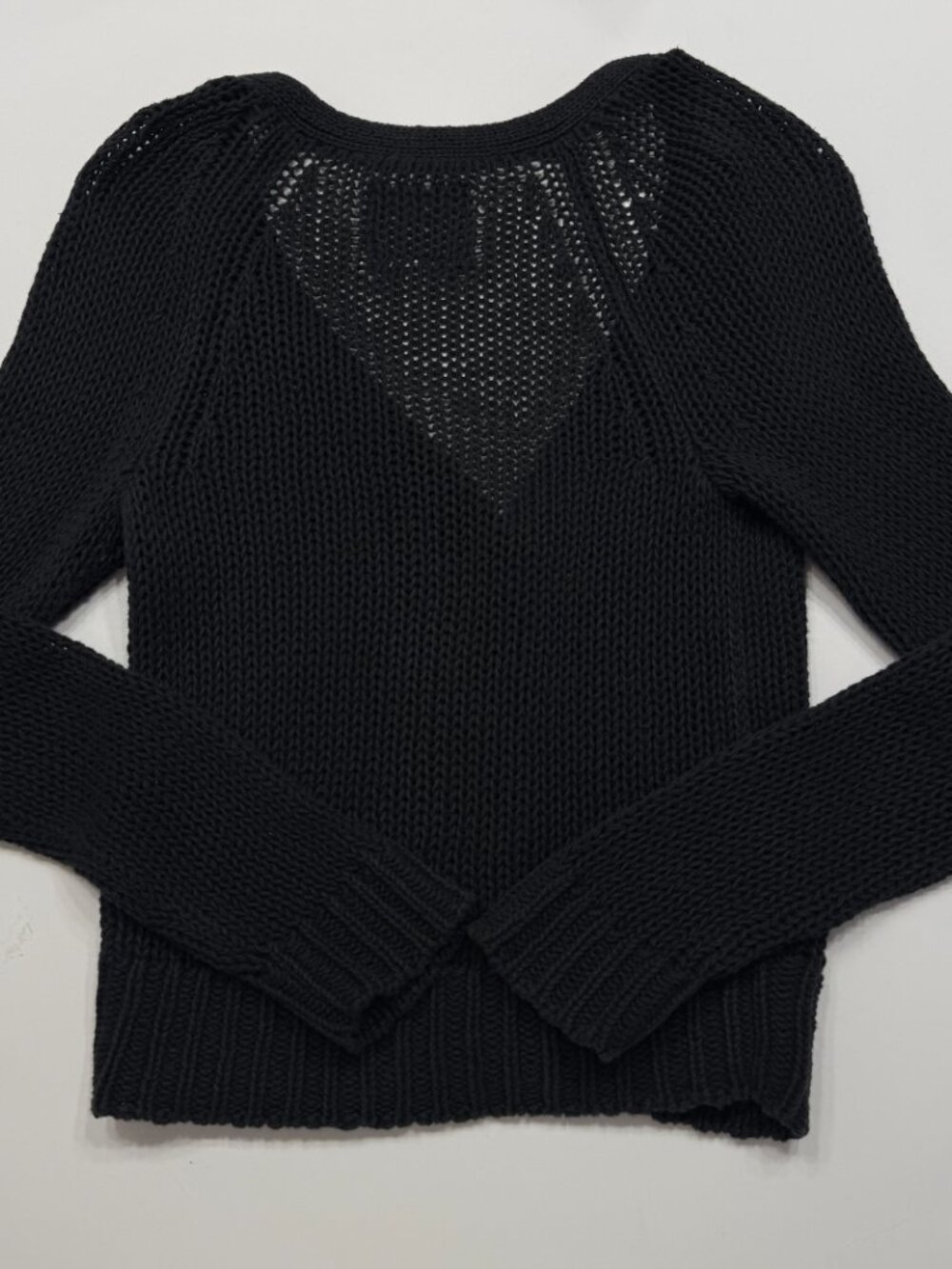 American Eagle Vintage Black Knit Cardigan Sweater Women's Small Button Front - Picture 8 of 11